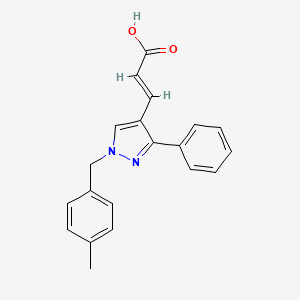 3-{1-[(4-methylphenyl)methyl]-3-phenyl-1H-pyrazol-4-yl}prop-2-enoic acid