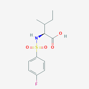 molecular formula C12H16FNO4S B2400778 (2S,3R)-2-(4-fluorophenylsulfonamido)-3-methylpentanoic acid CAS No. 97801-49-5