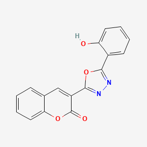 molecular formula C17H10N2O4 B2400781 3-[5-(2-hydroxyphenyl)-1,3,4-oxadiazol-2-yl]-2H-chromen-2-one CAS No. 313243-16-2