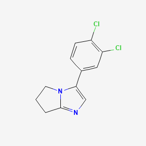 molecular formula C12H10Cl2N2 B2400782 3-(3,4-dichlorophenyl)-6,7-dihydro-5H-pyrrolo[1,2-a]imidazole CAS No. 312929-26-3