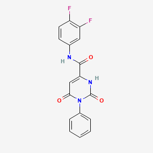 molecular formula C17H11F2N3O3 B2400784 N-(3,4-difluorophenyl)-6-hydroxy-2-oxo-1-phenyl-1,2-dihydro-4-pyrimidinecarboxamide CAS No. 861212-15-9