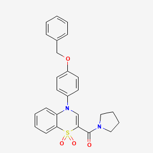 molecular formula C26H24N2O4S B2400787 N-benzyl-1-(4-{[(4-methylphenyl)sulfonyl]amino}phenyl)cyclobutanecarboxamide CAS No. 1030095-16-9