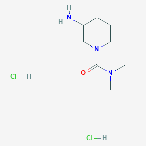 molecular formula C8H19Cl2N3O B2400852 3-Amino-N,N-dimethylpiperidine-1-carboxamide;dihydrochloride CAS No. 2580217-91-8