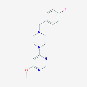4-[4-[(4-Fluorophenyl)methyl]piperazin-1-yl]-6-methoxypyrimidine