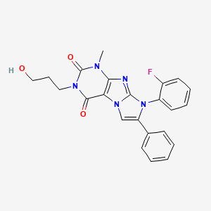 8-(2-fluorophenyl)-3-(3-hydroxypropyl)-1-methyl-7-phenyl-1H-imidazo[2,1-f]purine-2,4(3H,8H)-dione