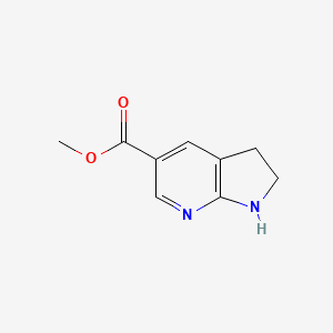 molecular formula C9H10N2O2 B2400878 Methyl 2,3-dihydro-1H-pyrrolo[2,3-b]pyridine-5-carboxylate CAS No. 1936009-13-0