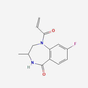 8-Fluoro-3-methyl-1-prop-2-enoyl-3,4-dihydro-2H-1,4-benzodiazepin-5-one
