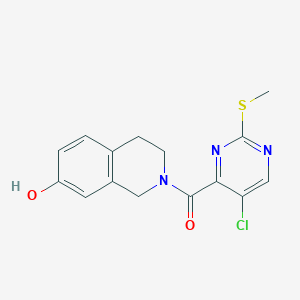 2-[5-Chloro-2-(methylsulfanyl)pyrimidine-4-carbonyl]-1,2,3,4-tetrahydroisoquinolin-7-ol