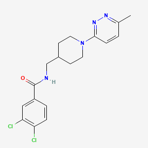 molecular formula C18H20Cl2N4O B2400922 3,4-二氯-N-[[1-(6-甲基吡哒嗪-3-基)哌啶-4-基]甲基]苯甲酰胺 CAS No. 1797124-53-8