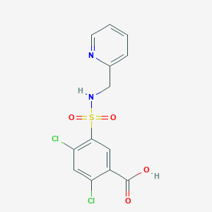 2,4-Dichloro-5-[(pyridin-2-ylmethyl)sulfamoyl]benzoic acid