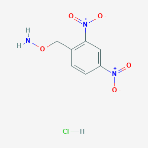 molecular formula C7H8ClN3O5 B2400935 O-[(2,4-Dinitrophenyl)methyl]hydroxylamine;hydrochloride CAS No. 2095409-08-6