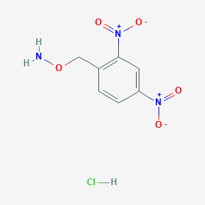 molecular formula C7H8ClN3O5 B2400935 O-[(2,4-Dinitrophenyl)methyl]hydroxylamin;Hydrochlorid CAS No. 2095409-08-6