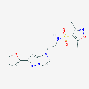 N-(2-(6-(furan-2-yl)-1H-imidazo[1,2-b]pyrazol-1-yl)ethyl)-3,5-dimethylisoxazole-4-sulfonamide