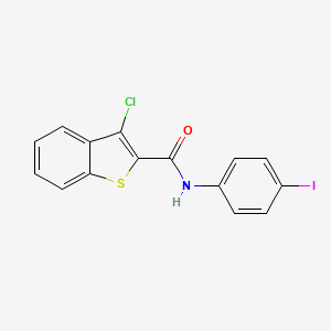 molecular formula C15H9ClINOS B2400946 3-Chloro-N-(4-iodophenyl)-1-benzothiophene-2-carboxamide CAS No. 297763-64-5