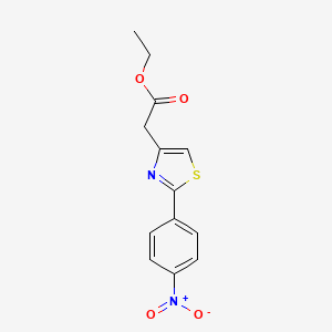 molecular formula C13H12N2O4S B2400947 Ethyl 2-[2-(4-nitrophenyl)-1,3-thiazol-4-yl]acetate CAS No. 1517244-65-3