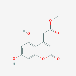 molecular formula C12H10O6 B2400956 methyl (5,7-dihydroxy-2-oxo-2H-chromen-4-yl)acetate CAS No. 809234-34-2