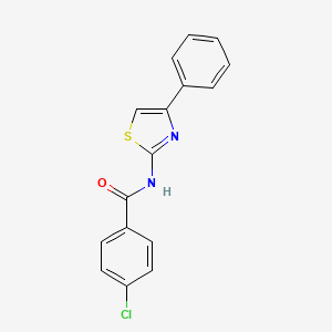 4-chloro-N-(4-phenyl-1,3-thiazol-2-yl)benzamide