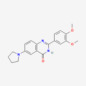 2-(3,4-dimethoxyphenyl)-6-(1-pyrrolidinyl)-4(3H)-quinazolinone