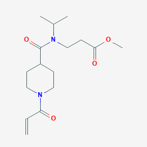 Methyl 3-[propan-2-yl-(1-prop-2-enoylpiperidine-4-carbonyl)amino]propanoate