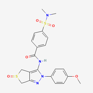 4-(dimethylsulfamoyl)-N-[2-(4-methoxyphenyl)-5-oxo-4,6-dihydrothieno[3,4-c]pyrazol-3-yl]benzamide