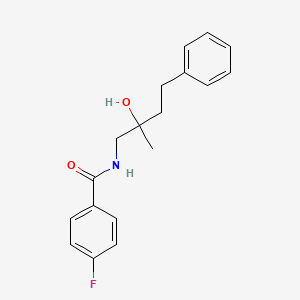 4-fluoro-N-(2-hydroxy-2-methyl-4-phenylbutyl)benzamide