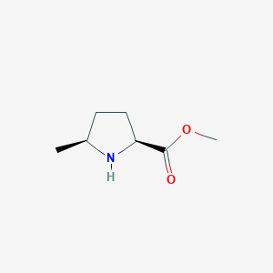 molecular formula C7H13NO2 B2400995 methyl (2S,5S)-5-methylpyrrolidine-2-carboxylate CAS No. 97373-38-1