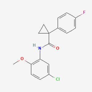 molecular formula C17H15ClFNO2 B2400997 N-(5-chloro-2-methoxyphenyl)-1-(4-fluorophenyl)cyclopropanecarboxamide CAS No. 1091463-27-2
