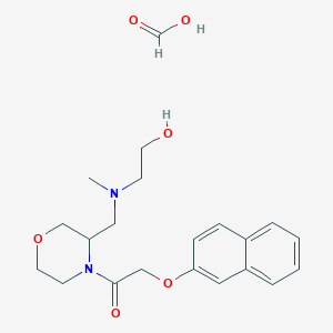 1-(3-(((2-Hydroxyethyl)(methyl)amino)methyl)morpholino)-2-(naphthalen-2-yloxy)ethanone formate