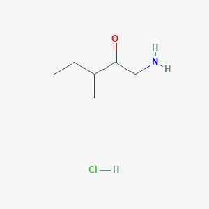 molecular formula C6H14ClNO B2401015 1-氨基-3-甲基戊烷-2-酮；盐酸盐 CAS No. 820250-29-1