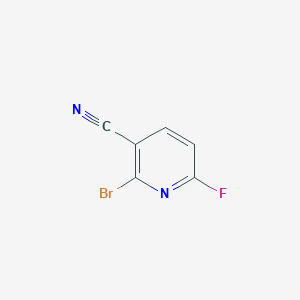 molecular formula C6H2BrFN2 B2401020 2-溴-6-氟烟酰腈 CAS No. 1806849-41-1