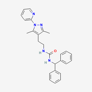1-benzhydryl-3-(2-(3,5-dimethyl-1-(pyridin-2-yl)-1H-pyrazol-4-yl)ethyl)urea