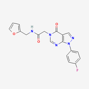 2-(1-(4-fluorophenyl)-4-oxo-1H-pyrazolo[3,4-d]pyrimidin-5(4H)-yl)-N-(furan-2-ylmethyl)acetamide