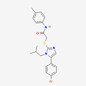 2-((5-(4-bromophenyl)-1-isobutyl-1H-imidazol-2-yl)thio)-N-(p-tolyl)acetamide