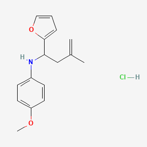 N-[1-(Furan-2-yl)-3-methylbut-3-en-1-yl]-4-methoxyaniline (HCl)