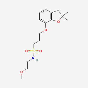 3-((2,2-dimethyl-2,3-dihydrobenzofuran-7-yl)oxy)-N-(2-methoxyethyl)propane-1-sulfonamide