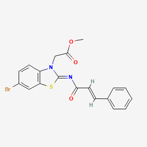 methyl 2-((Z)-6-bromo-2-(cinnamoylimino)benzo[d]thiazol-3(2H)-yl)acetate