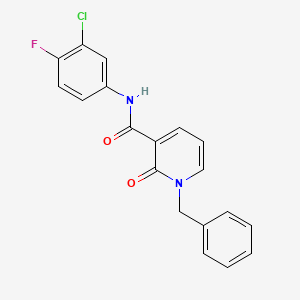 1-benzyl-N-(3-chloro-4-fluorophenyl)-2-oxopyridine-3-carboxamide