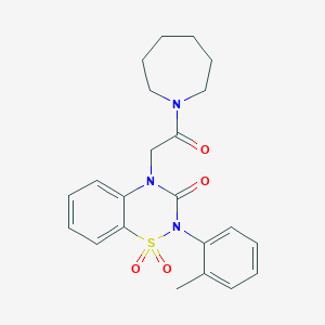 4-(2-(azepan-1-yl)-2-oxoethyl)-2-(o-tolyl)-2H-benzo[e][1,2,4]thiadiazin-3(4H)-one 1,1-dioxide