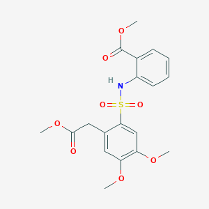 Methyl 2-(4,5-dimethoxy-2-(((2-(methoxycarbonyl)phenyl)amino)sulfonyl)phenyl)acetate