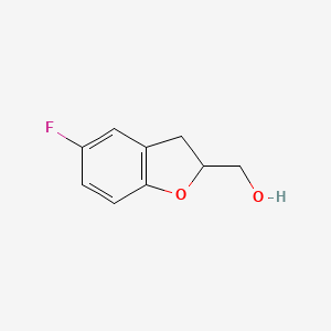 molecular formula C9H9FO2 B2401070 (5-氟-2,3-二氢苯并呋喃-2-基)甲醇 CAS No. 135634-27-4