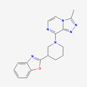 2-[1-(3-Methyl-[1,2,4]triazolo[4,3-a]pyrazin-8-yl)piperidin-3-yl]-1,3-benzoxazole