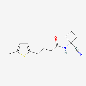 molecular formula C14H18N2OS B2401077 N-(1-Cyanocyclobutyl)-4-(5-methylthiophen-2-YL)butanamide CAS No. 1465331-02-5