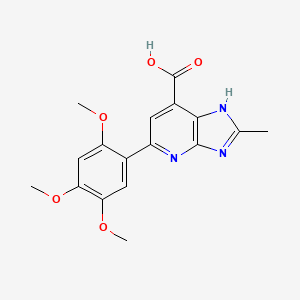 2-methyl-5-(2,4,5-trimethoxyphenyl)-3H-imidazo[4,5-b]pyridine-7-carboxylic acid