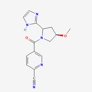 5-[(4R)-2-(1H-Imidazol-2-yl)-4-methoxypyrrolidine-1-carbonyl]pyridine-2-carbonitrile