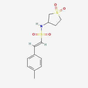 molecular formula C13H17NO4S2 B2401085 (E)-N-(1,1-dioxothiolan-3-yl)-2-(4-methylphenyl)ethenesulfonamide CAS No. 1211881-35-4