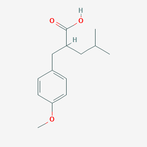 molecular formula C14H20O3 B2401086 2-[(4-甲氧基苯基)甲基]-4-甲基戊酸 CAS No. 1183652-68-7