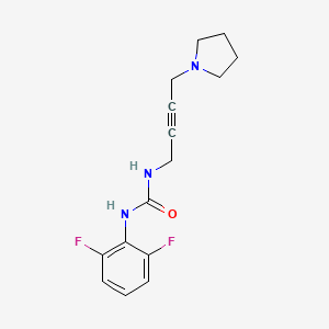 molecular formula C15H17F2N3O B2401089 1-(2,6-Difluorophenyl)-3-(4-(pyrrolidin-1-yl)but-2-yn-1-yl)urea CAS No. 1396750-10-9