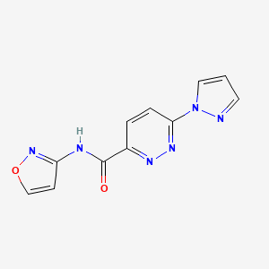 N-(isoxazol-3-yl)-6-(1H-pyrazol-1-yl)pyridazine-3-carboxamide