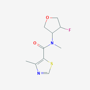 molecular formula C10H13FN2O2S B2401105 N-(4-fluorooxolan-3-yl)-N,4-dimethyl-1,3-thiazole-5-carboxamide CAS No. 2198234-49-8