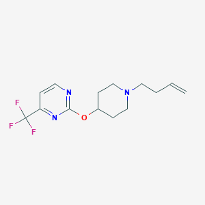 molecular formula C14H18F3N3O B2401109 2-(1-But-3-enylpiperidin-4-yl)oxy-4-(trifluoromethyl)pyrimidine CAS No. 2415500-08-0